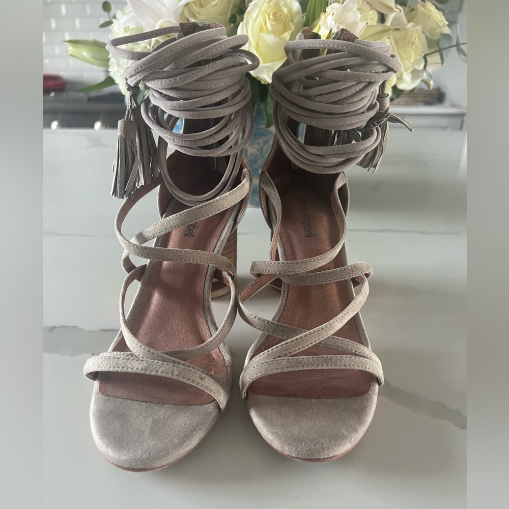 Jeffrey Campbell suede  Despina Sandal Size 8